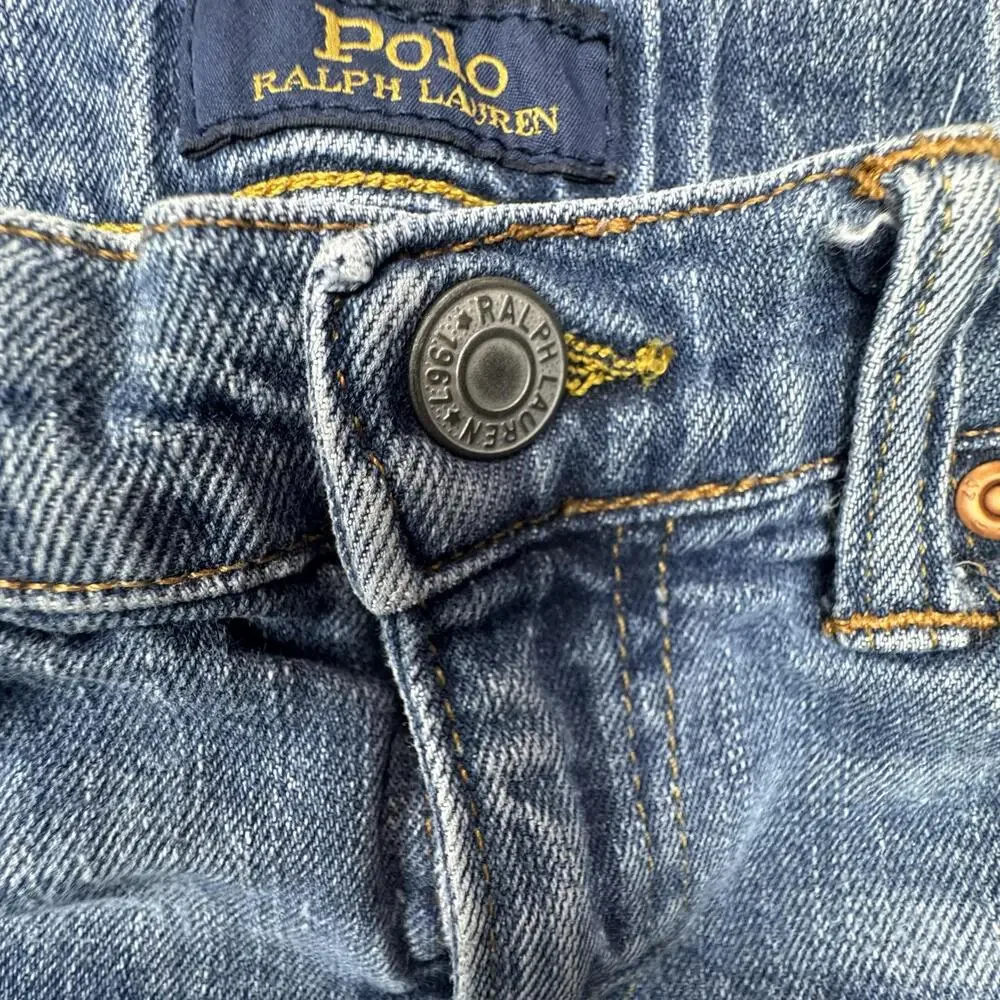 Polo Ralph Lauren Jeans Youth 6 Blue Eldridge Skinny Adjustable Waist Denim